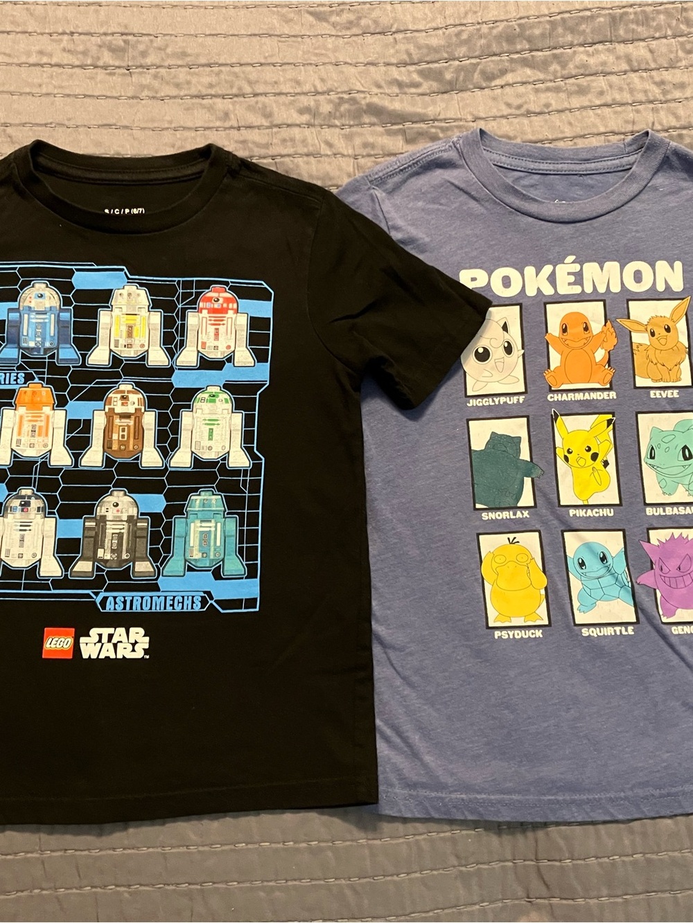 Star Wars Kids Black R2-D2 Astromechs and Pokémon Graphic Tee
